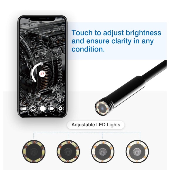 MoKo WiFi Endoscope 2.0 MP HD Wireless
Borescope Inspection Camera 16.4FT - Picture 3 of 4